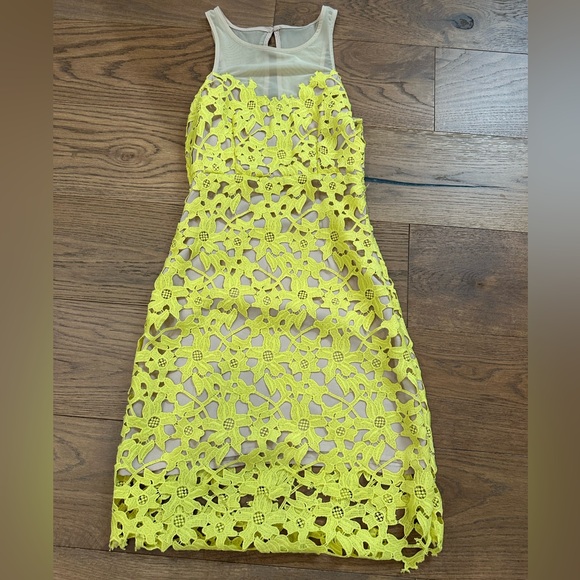 Lovers + Friends Yellow Crochet Dress - Picture 1 of 5
